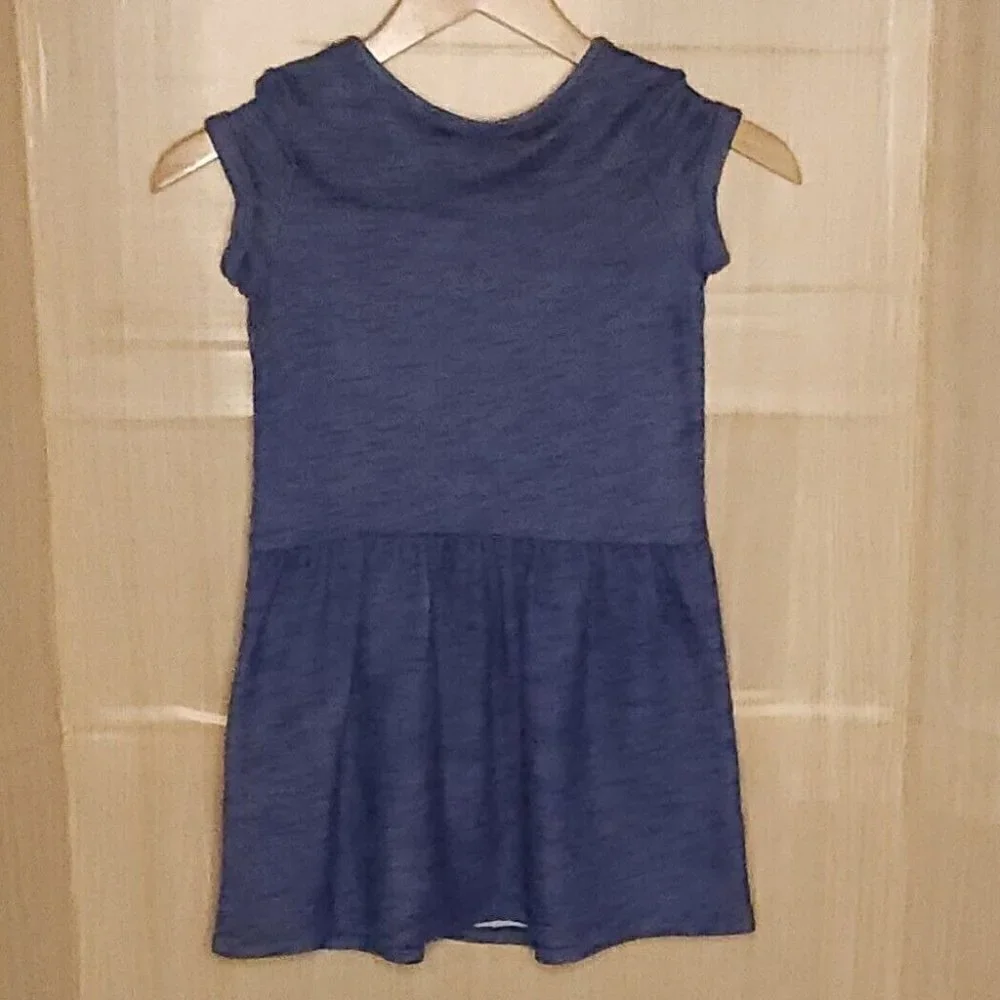 Cat & Jack Blue Knit Reversible Sequins Dress Small